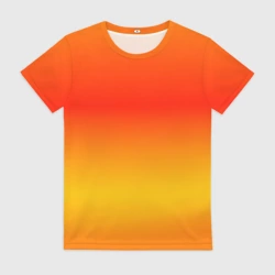 Женская футболка 3D Переливы оранжевого