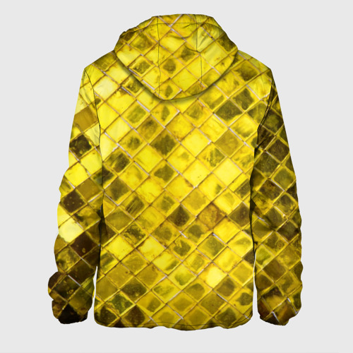 Мужская куртка 3D с принтом Золотые ромбы, вид сзади #1