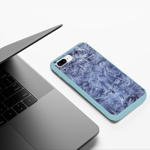 Чехол для iPhone 7Plus/8 Plus матовый с принтом Текстура снежинок, фото #5
