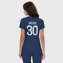 Женская пижама хлопок Лионель Месси форма PSG 22-23 домашняя - фото 2