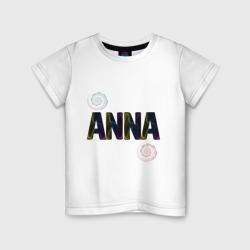 Детская футболка хлопок Анна женское имя