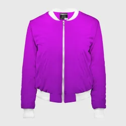 Женский бомбер 3D Ярко-фиолетовый градиент