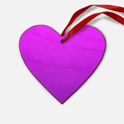 Деревянная игрушка Сердце Ярко-фиолетовый градиент