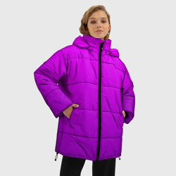 Женская зимняя куртка Oversize Ярко-фиолетовый градиент - фото 2