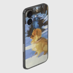 Чехол для iPhone 16 силиконовый с защитой камеры Малый немецкий шпиц - фото 2