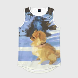 Мужская спортивная майка 3D Малый немецкий шпиц