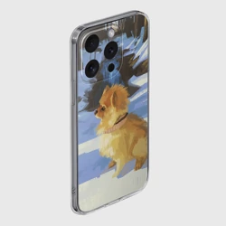 Чехол для iPhone 15 Pro силиконовый с защитой камеры Малый немецкий шпиц - фото 2