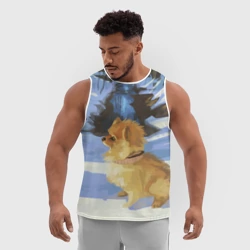 Мужская спортивная майка 3D Малый немецкий шпиц - фото 2