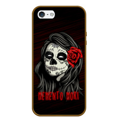 Чехол для iPhone 5/5S матовый Санта Муэрте - Memento Mori