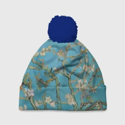 Шапка 3D c помпоном Цветущий миндаль Ван Гог