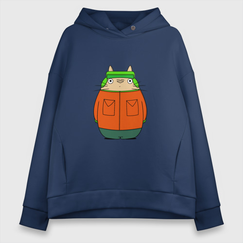 Женское худи Oversize хлопок Totoro Kyle, цвет темно-синий