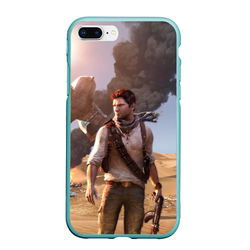 Чехол для iPhone 7Plus/8 Plus матовый Uncharted 3, цвет мятный