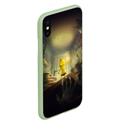 Чехол для iPhone XS Max матовый Little Nightmares игра, цвет салатовый - фото 3