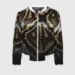 Женский бомбер 3D Шкура змеи текстура