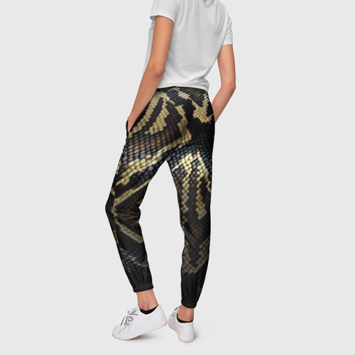 Женские брюки 3D Шкура змеи текстура, цвет 3D печать - фото 4
