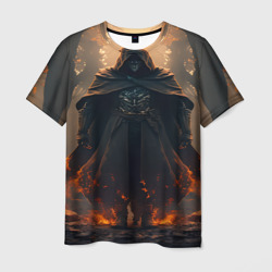 Мужская футболка 3D Демон пожар