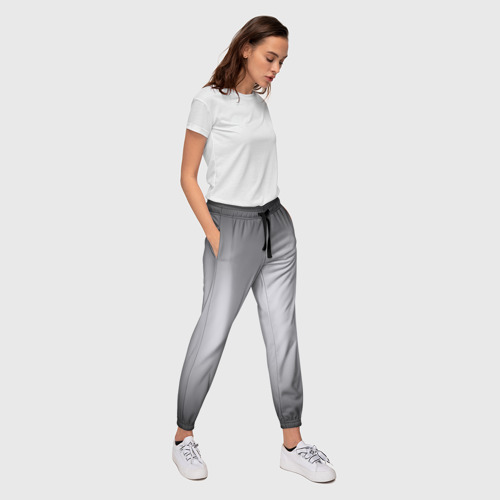 Женские брюки 3D Серебристый градиент, цвет 3D печать - фото 5
