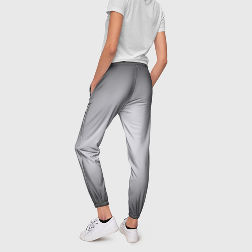 Женские брюки 3D Серебристый градиент, цвет 3D печать - фото 4