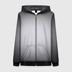 Женская толстовка 3D на молнии Серебристый градиент