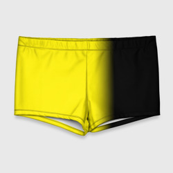 Мужские купальные плавки 3D И черный и желтый