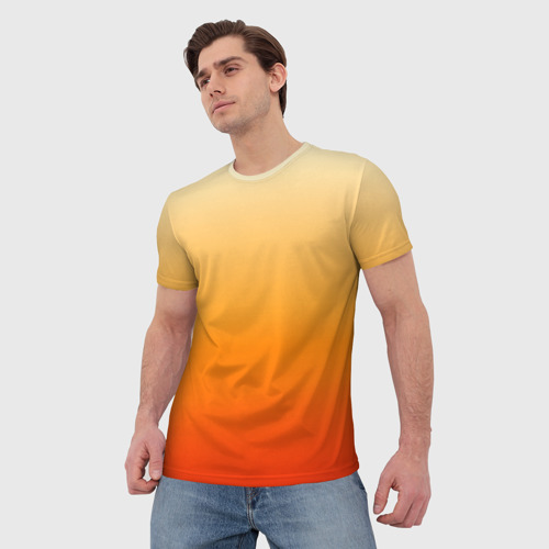 Мужская футболка 3D с принтом Градиент сложный, фото на моделе #1