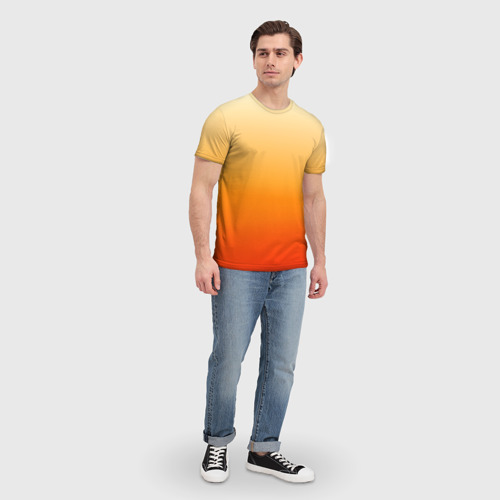 Мужская футболка 3D с принтом Градиент сложный, вид сбоку #3