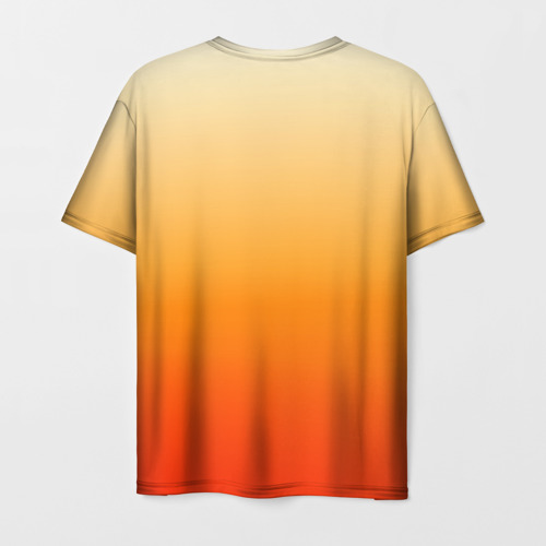 Мужская футболка 3D с принтом Градиент сложный, вид сзади #1