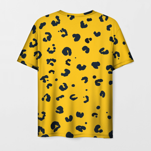 Мужская футболка 3D с принтом Леопардик, вид сзади #1