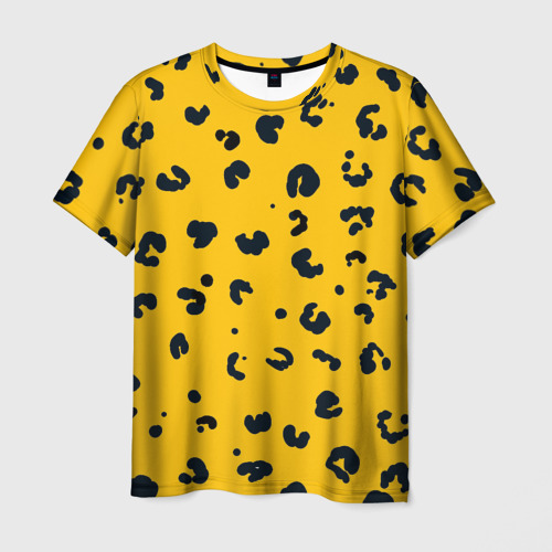 Мужская футболка 3D с принтом Леопардик, вид спереди #2