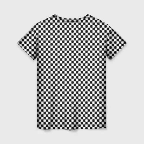 Женская футболка 3D Шахматная клетка иллюзия, цвет 3D печать - фото 2