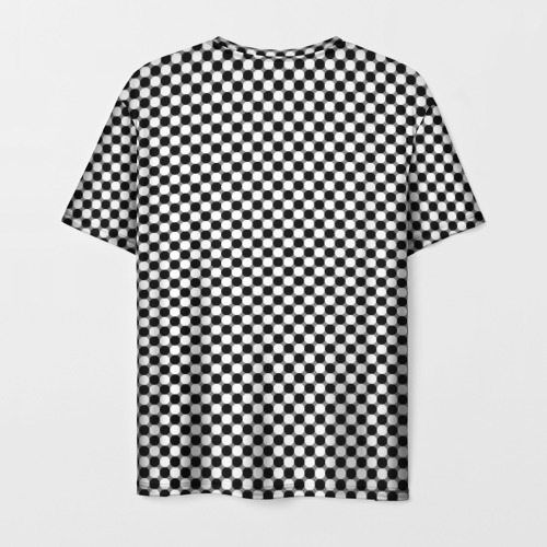 Мужская футболка 3D Шахматная клетка иллюзия, цвет 3D печать - фото 2