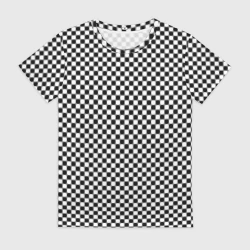 Женская футболка 3D Шахматная клетка иллюзия