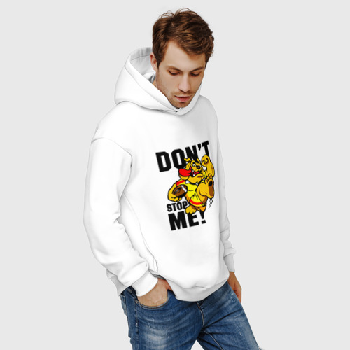 Мужское худи Oversize хлопок Don't stop me rugby, цвет белый - фото 7