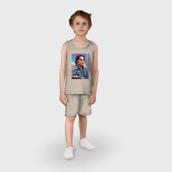 Детская пижама с шортами хлопок Джонни Депп - крутой чувак - нейросеть - фото 2