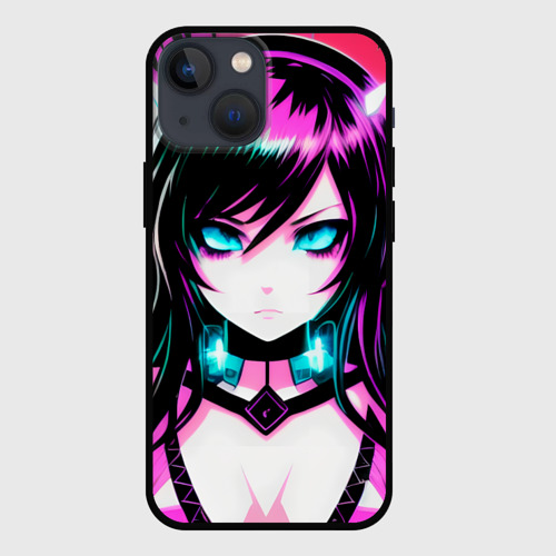 Чехол для iPhone 13 mini Anime glitch imp girl