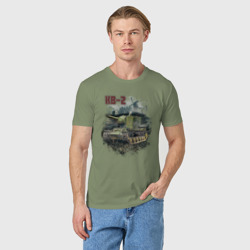 Мужская футболка хлопок В бой на КВ-2 - фото 2