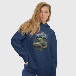 Женское худи Oversize хлопок В бой на КВ-2 - фото 2