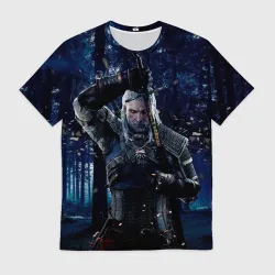 Мужская футболка 3D The Witcher Дикая Охота