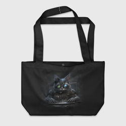 Пляжная сумка 3D Кот хакер