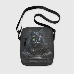 Сумка через плечо 3D Кот хакер