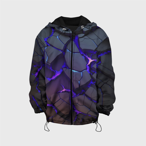 Детская куртка 3D Светящаяся неоновая лава, цвет черный