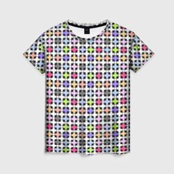 Разноцветный геометрический рисунок – Женская футболка 3D с принтом купить со скидкой в -26%
