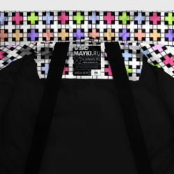 Куртка с принтом Разноцветный геометрический рисунок для любого человека, вид спереди №5. Цвет основы: черный