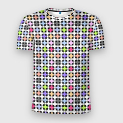 Мужская футболка 3D Slim Разноцветный геометрический рисунок
