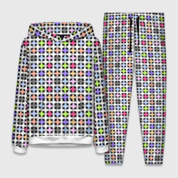 Разноцветный геометрический рисунок – Женский костюм с толстовкой 3D с принтом купить со скидкой в -25%
