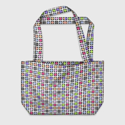 Разноцветный геометрический рисунок – Пляжная сумка 3D с принтом купить