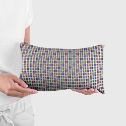 Подушка с принтом Разноцветный геометрический рисунок для любого человека, вид спереди №2. Цвет основы: белый