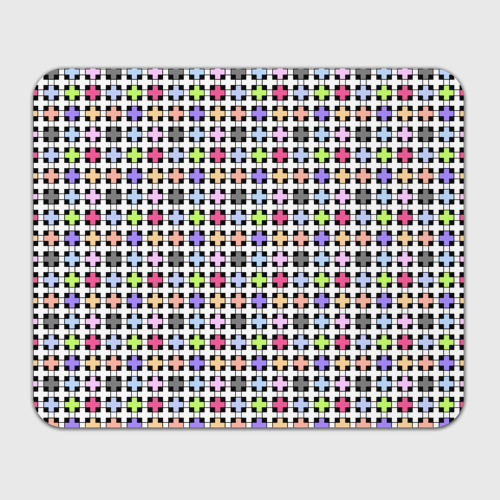 Прямоугольный коврик для мышки с принтом Разноцветный геометрический рисунок, вид спереди №1