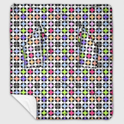 Разноцветный геометрический рисунок – Плед с рукавами с принтом купить