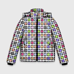 Разноцветный геометрический рисунок – Зимняя куртка для мальчиков 3D с принтом купить